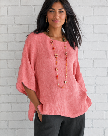 Natalina - Blusa con Elegante Escote Redondo