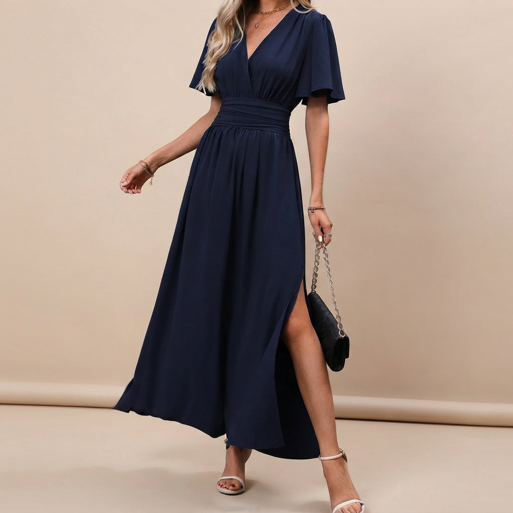Leyli - Vestido Midi Sofisticado con Abertura
