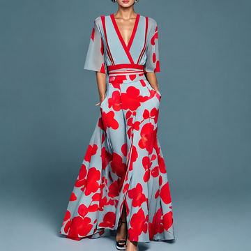 Laure - Sofisticado Vestido Flowy con Escote en V