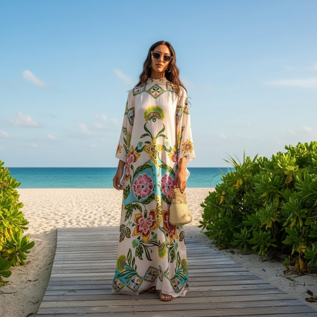 Kymbrea - Vestido Maxi Holgado y Estiloso
