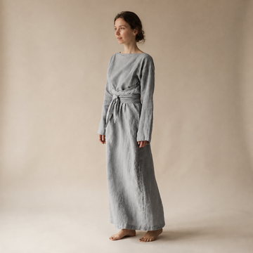 Ashlee - Vestido Maxi Liviano con Cordones y Corte Amplio