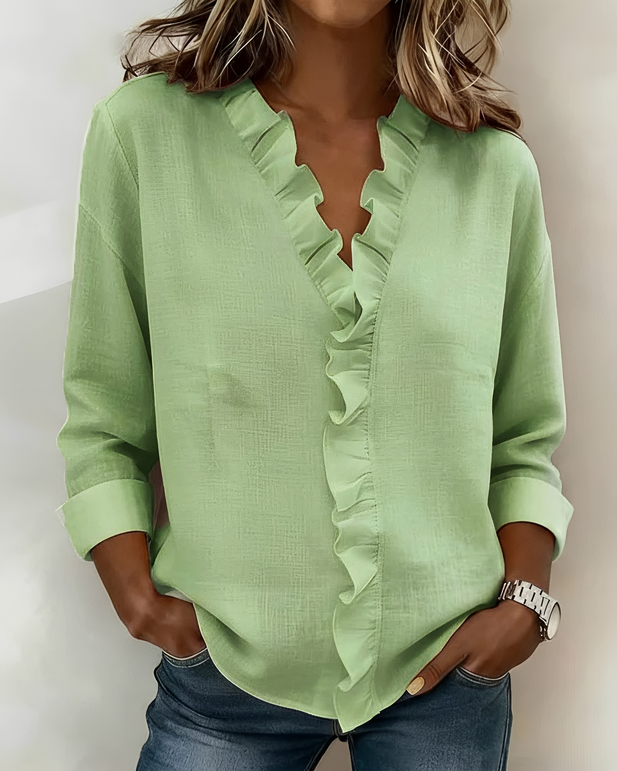 Marjorie - Camisa Elegante de Manga Larga