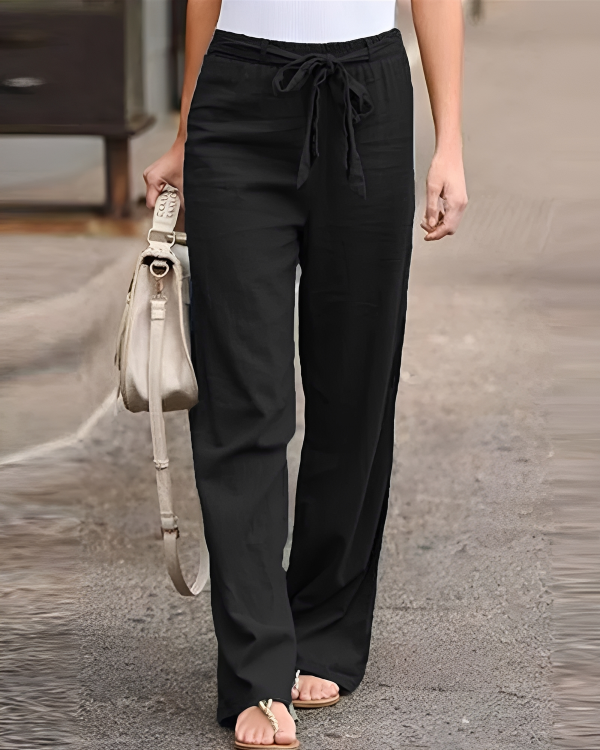 Saniyah - Pantalones con Cintura Ajustable y Cordón