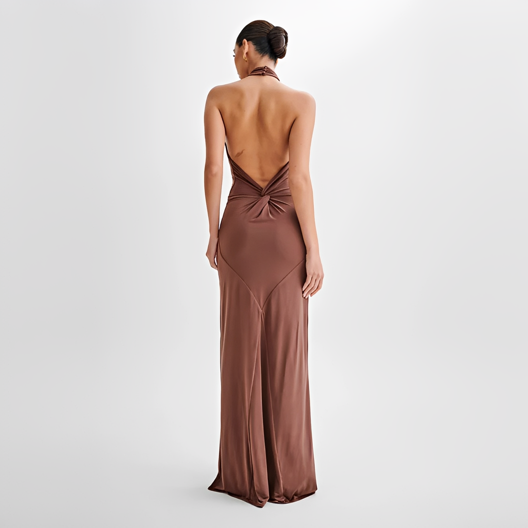 Jianna - Vestido Maxi con Halter Elegante