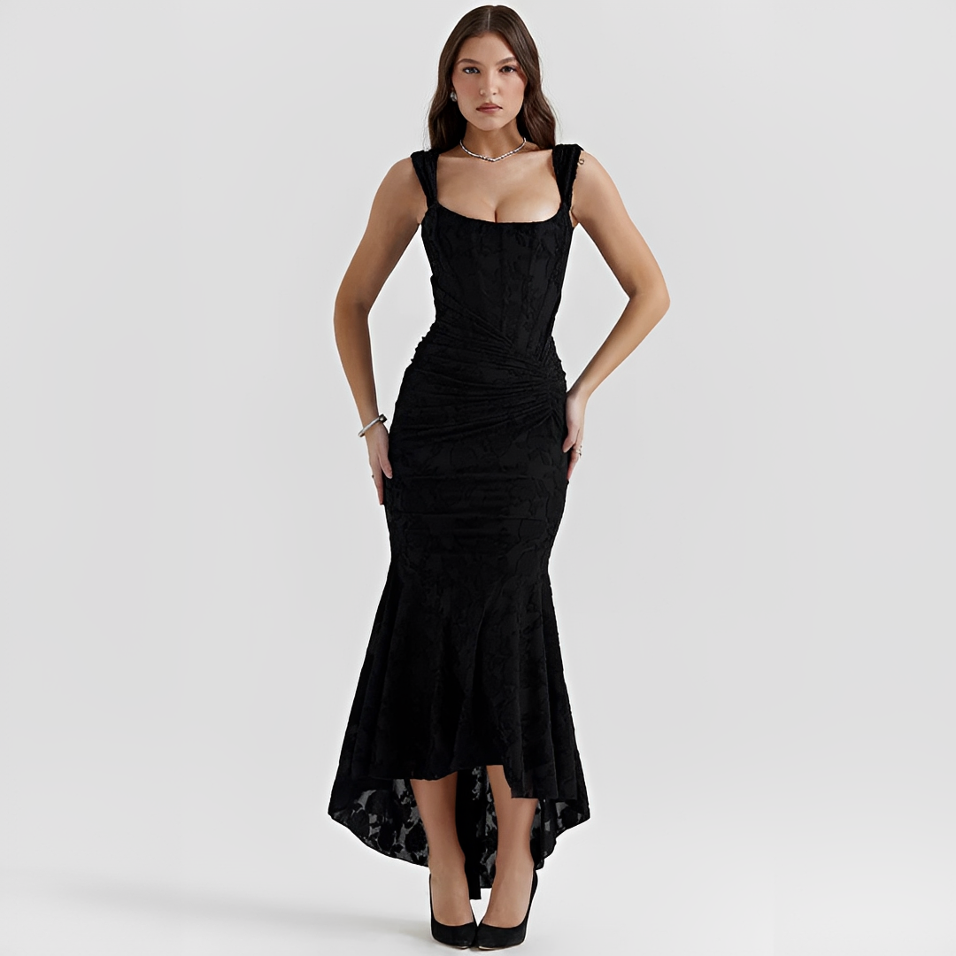 Cynthia - Vestido Sofisticado con Cintura Cruzada Midi