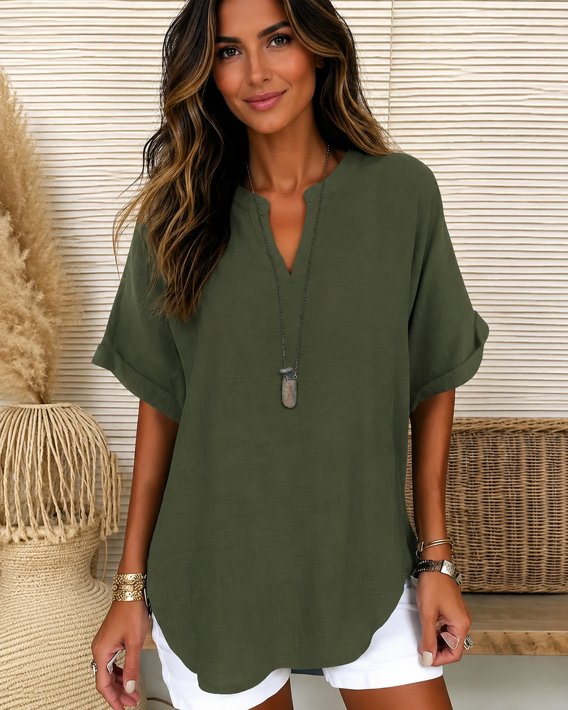 Taylor - Blusa Holgada con Cuello en V