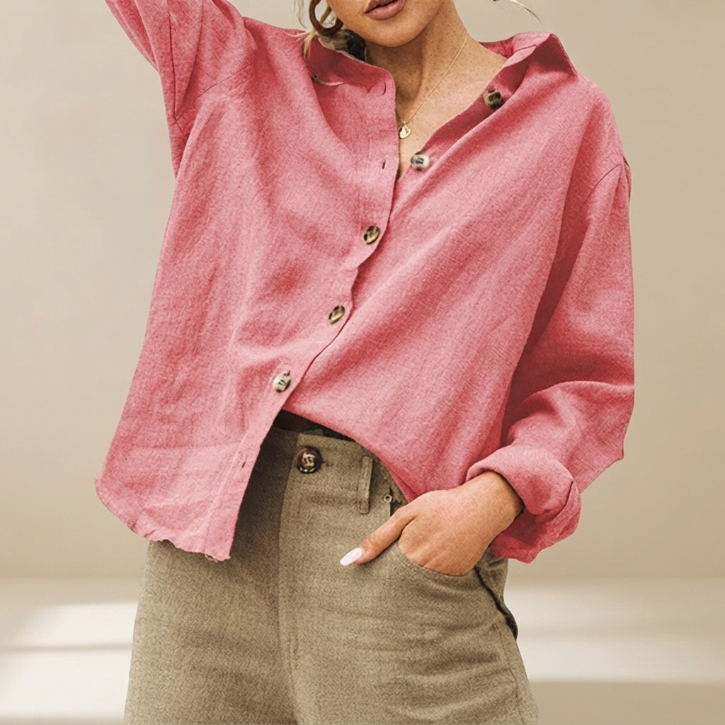 Jordilyn - Camisa Casual con Botones
