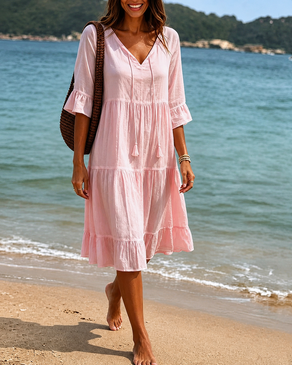 Lorraine - Elegante Vestido Midi con Escote en V