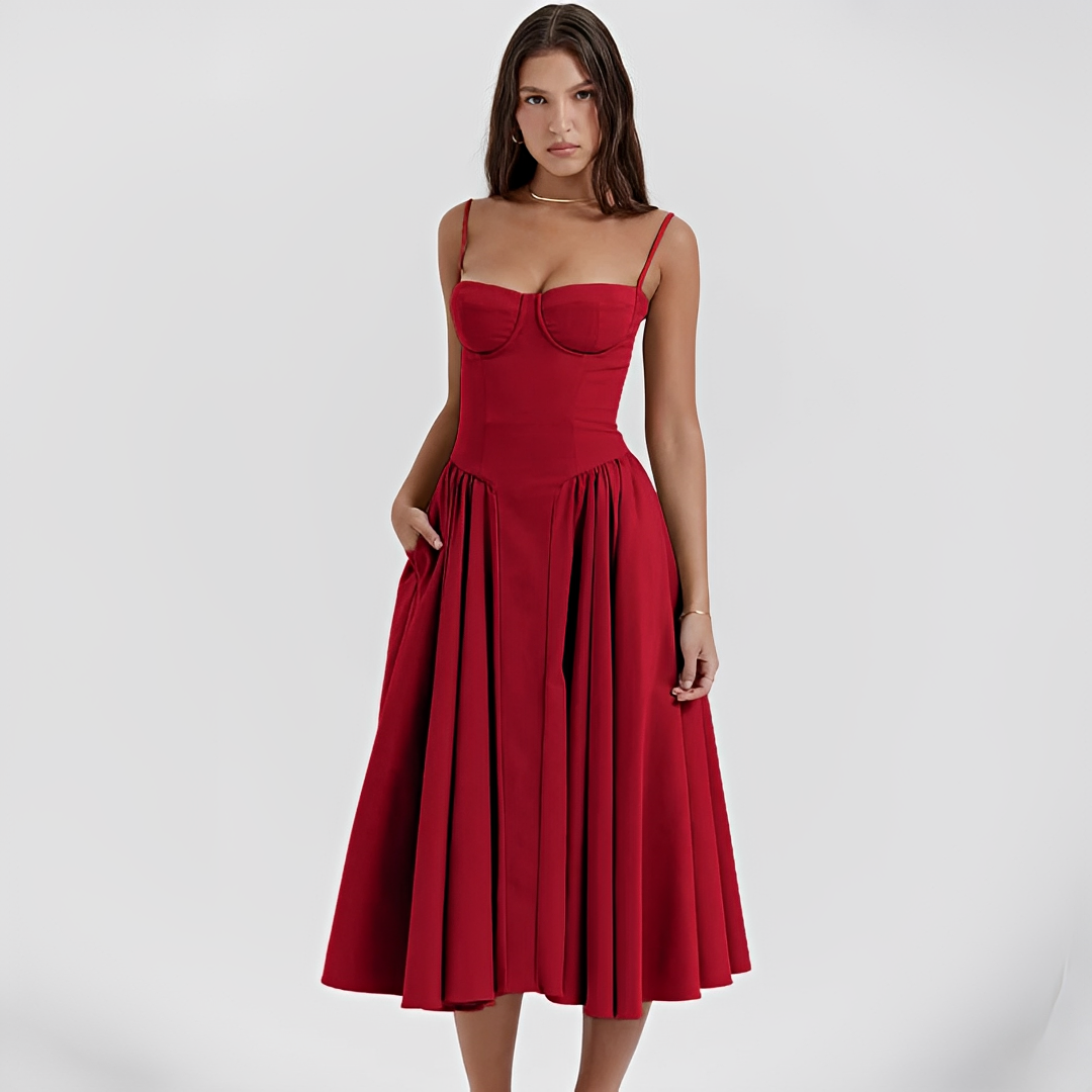 Michaela - Vestido Midi Sofisticado y Chic