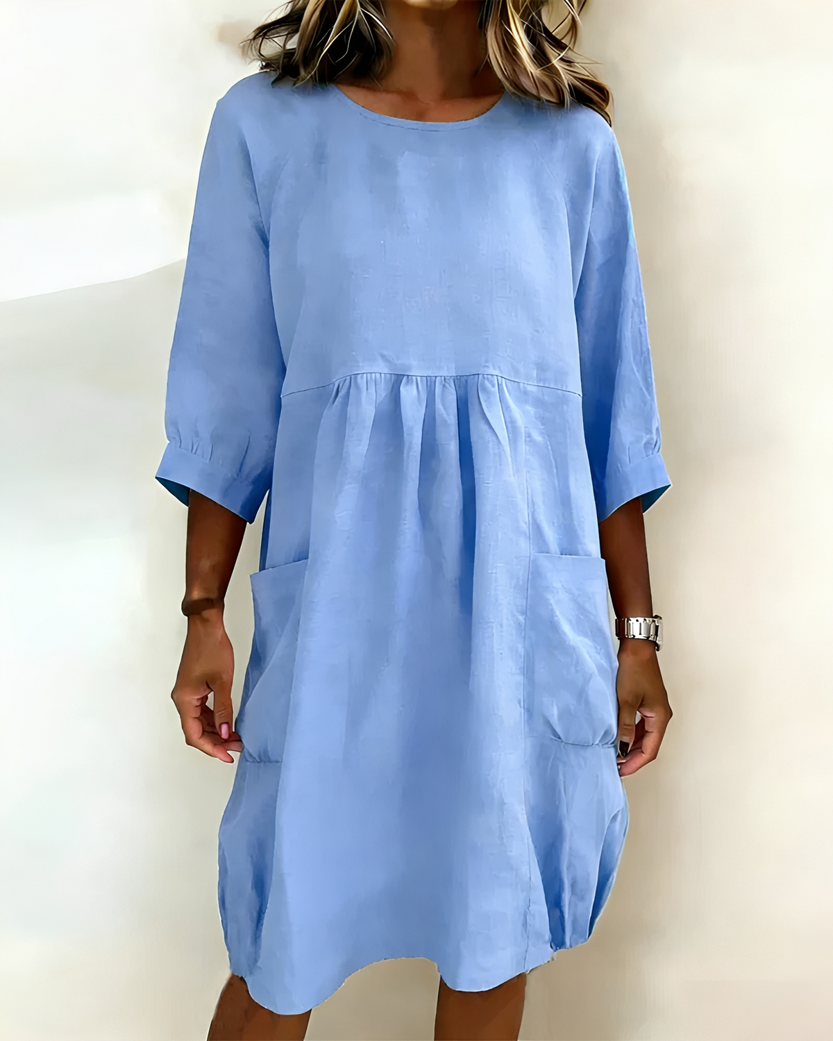 Shadia - Vestido Midi de Corte Amplio Casual