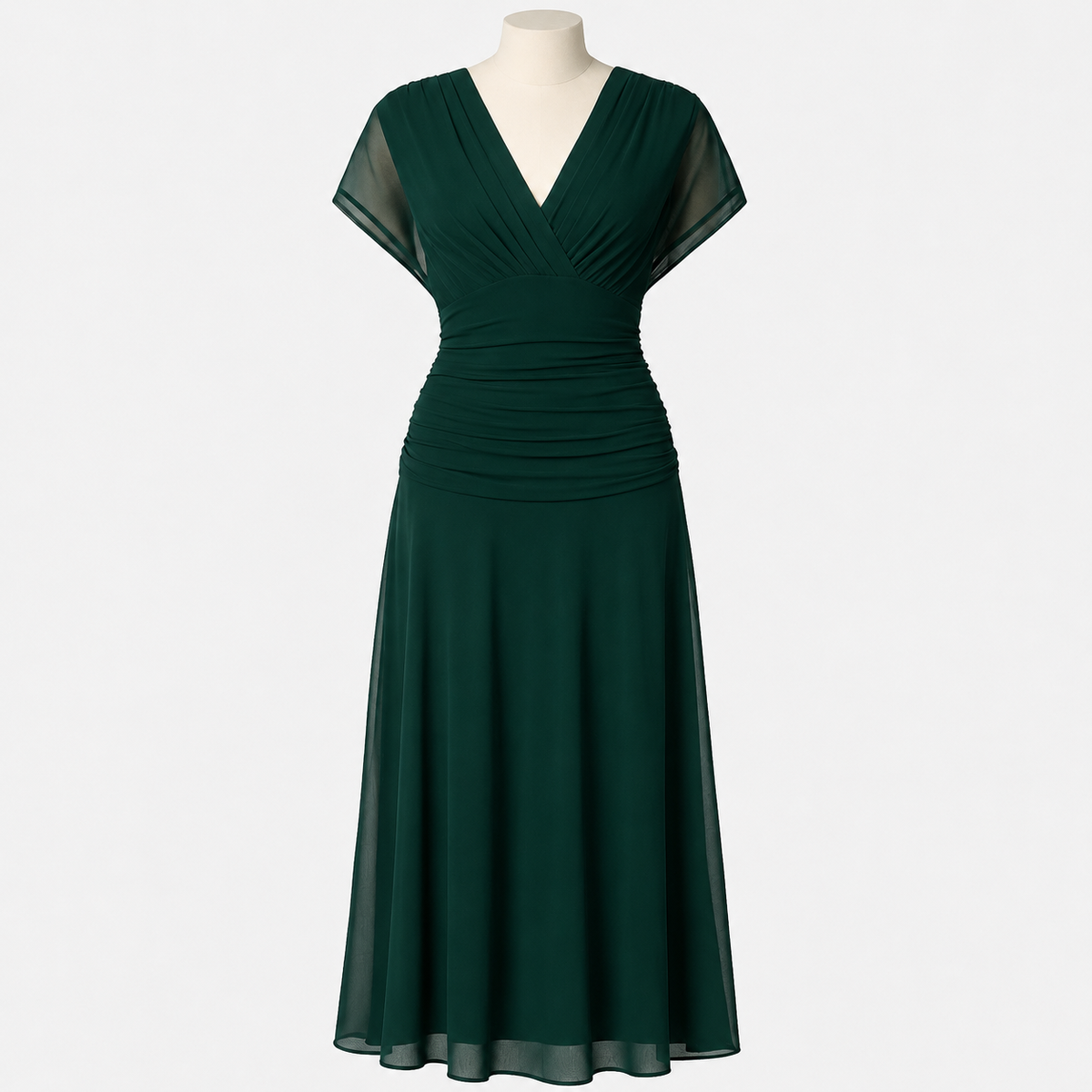 Devanta - Vestido Elegante con Cuello en V