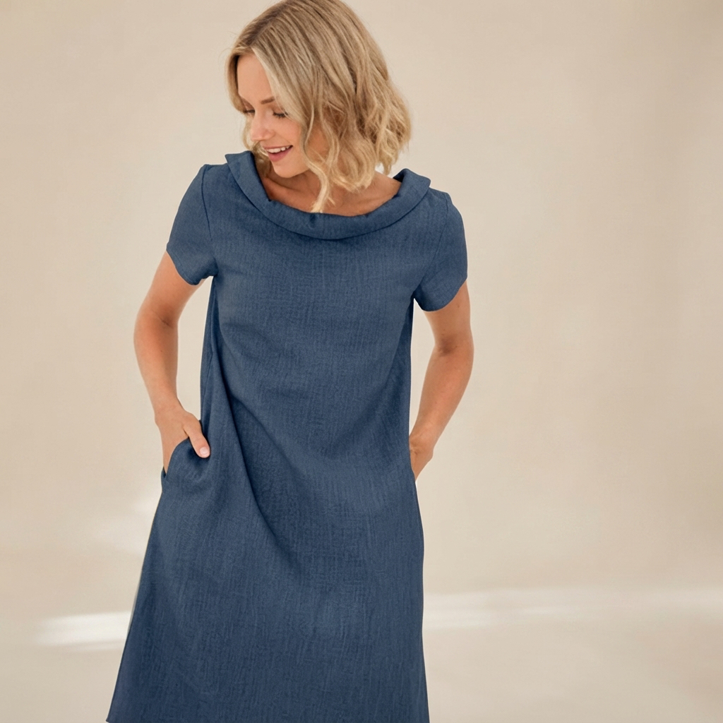 Laurette - Vestido Informal de Corte Holgado