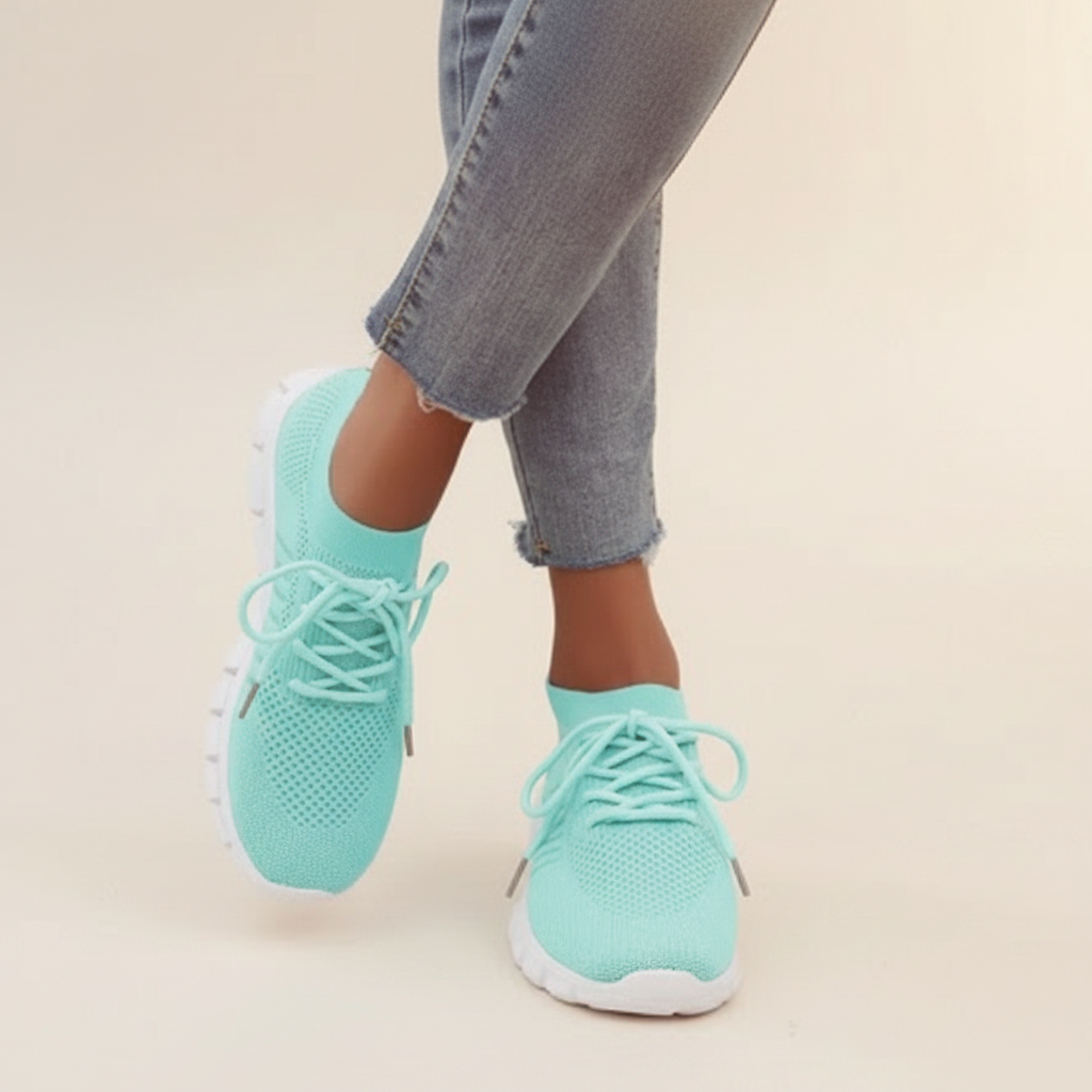 Vicky - Zapatillas con Cordones y Transpirables