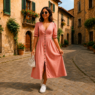 Marsha - Vestido Sofisticado con Botones