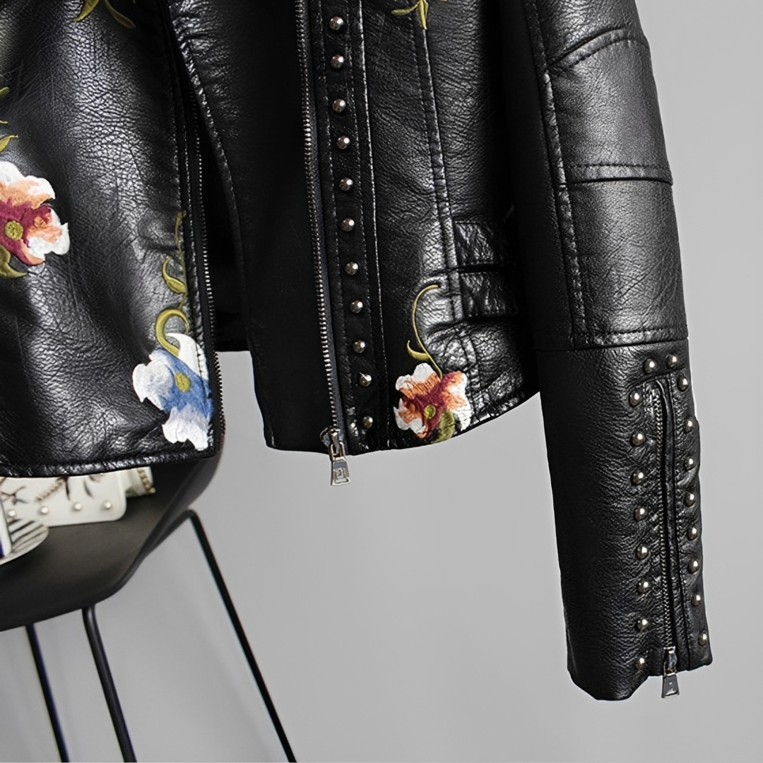 Zoey - Chaqueta Retro Bordada