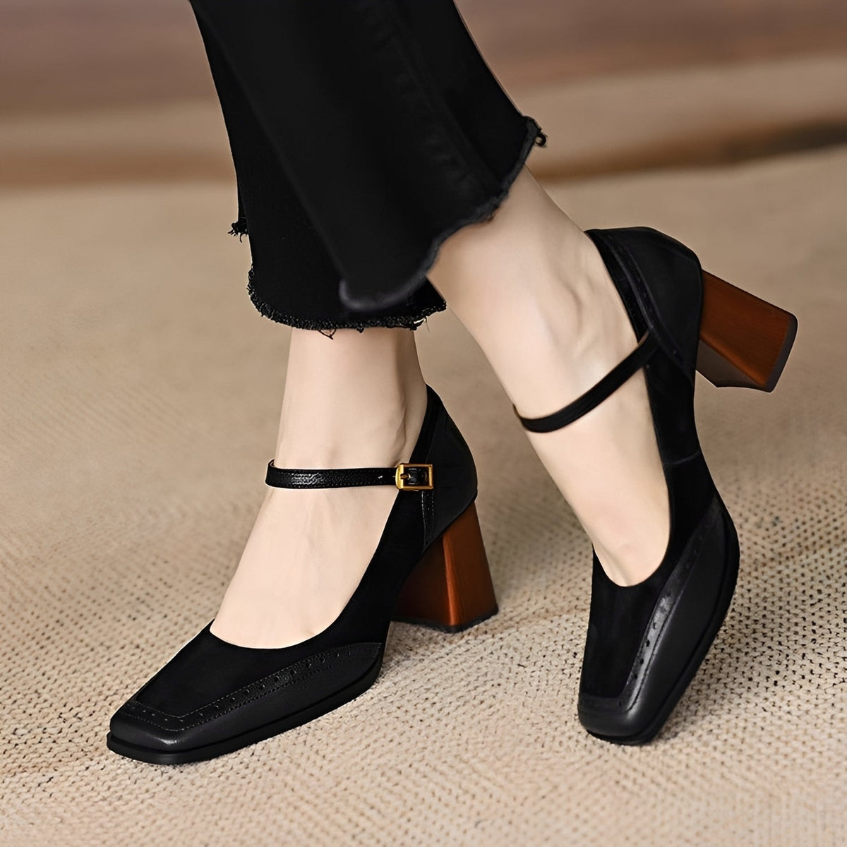 Isha - Tacones Formales Gruesos