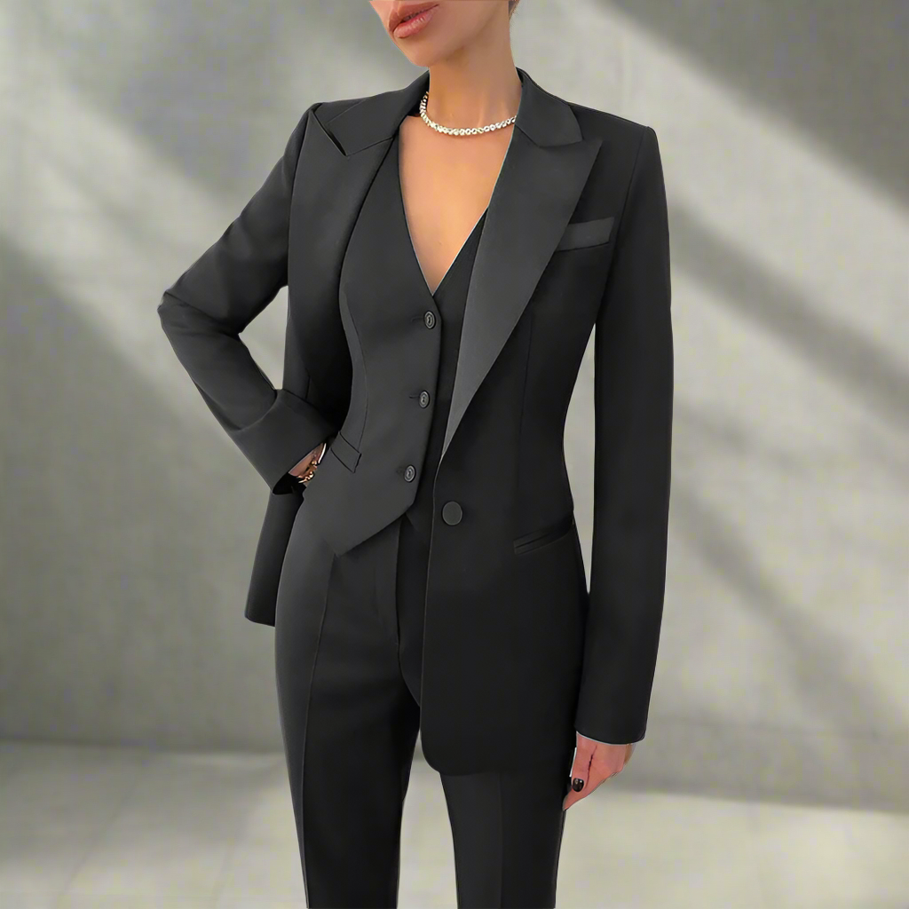 Clara - Conjunto elegante de tres piezas de pantalón