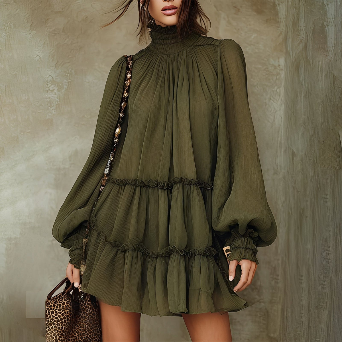 Mayeth - Vestido Mini con Volantes Elegante