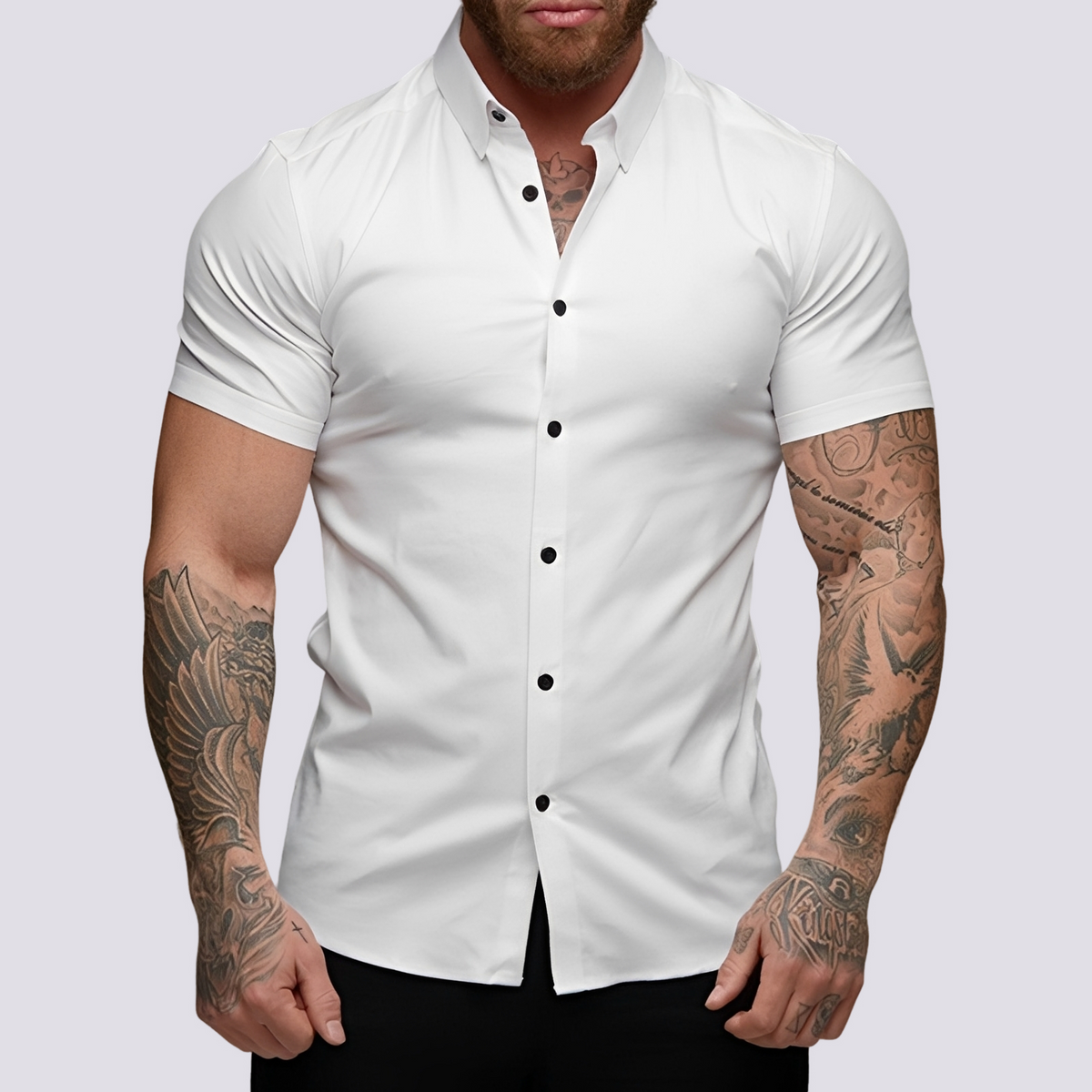 Lukas - Camisa de Solapa Elástica