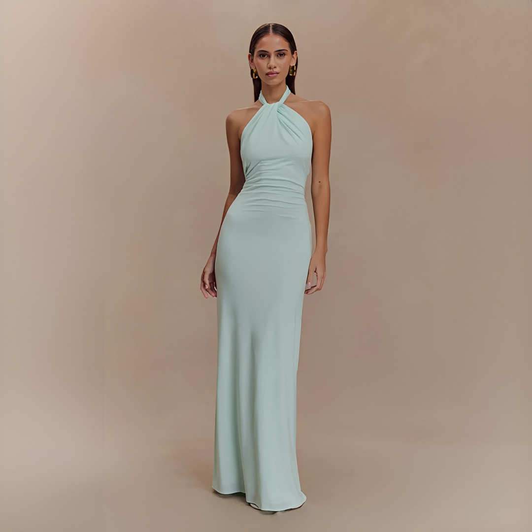 Jianna - Vestido Maxi con Halter Elegante