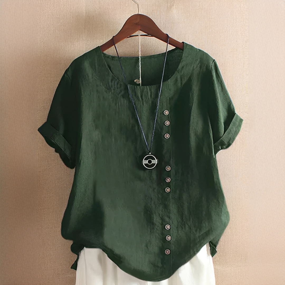 Noelle - Blusa Chic con Botones y Corte Holgado