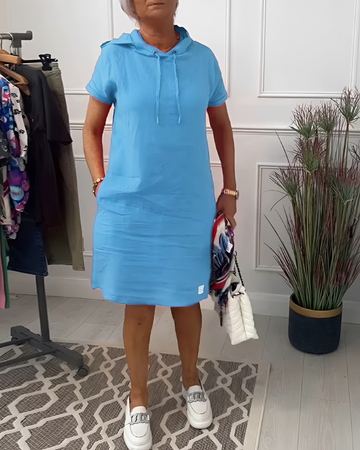 Tasha - Vestido Midi Casual con Capucha