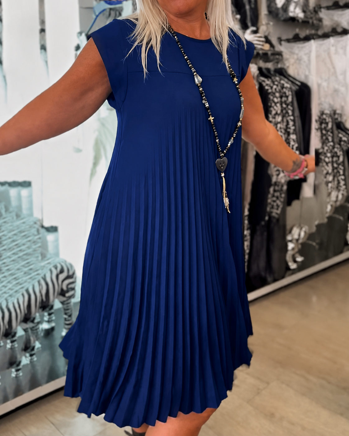 Angélique - Vestido Informal con Pliegues