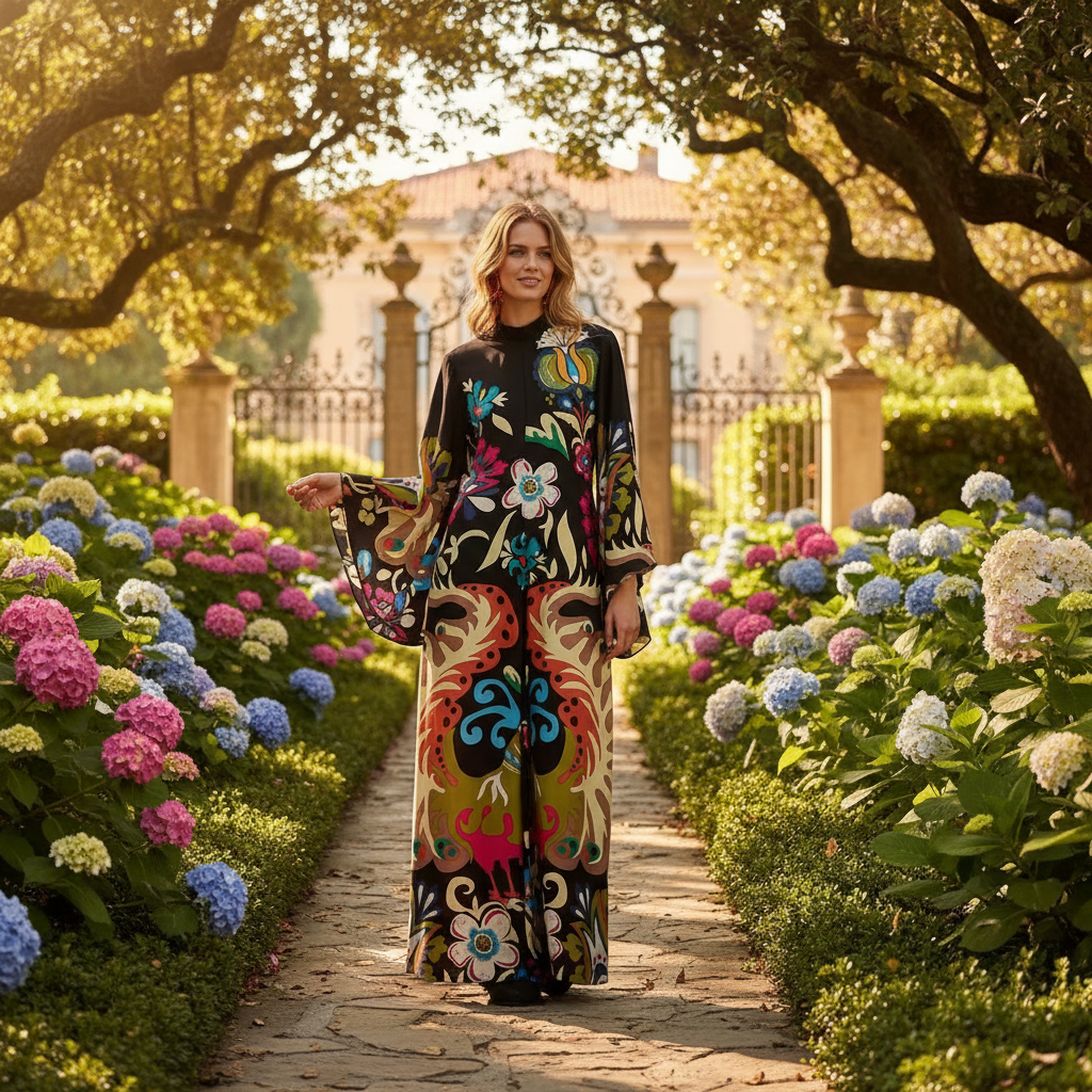 Kymbrea - Vestido Maxi Holgado y Estiloso