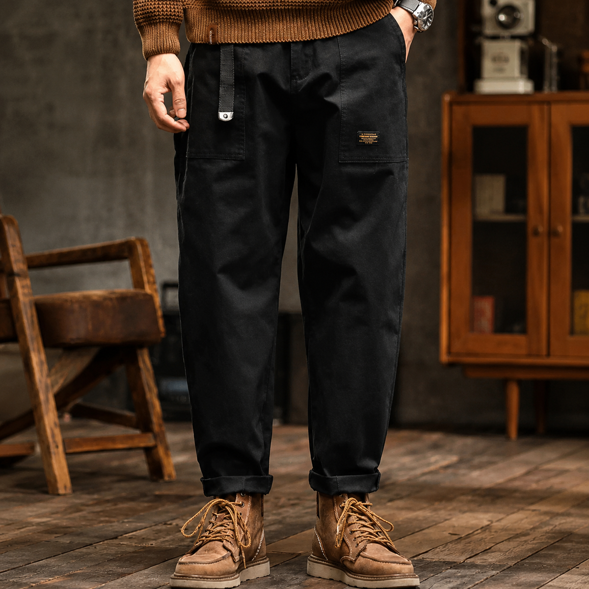 Clyde - Pantalones de Corte Suelto con Estilo Retro