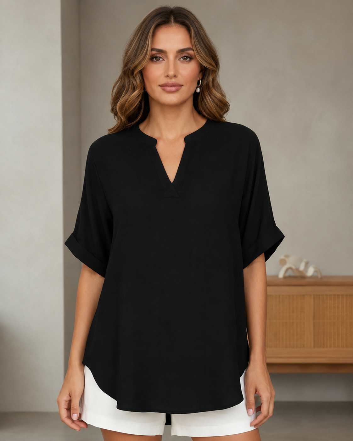 Taylor - Blusa Holgada con Cuello en V