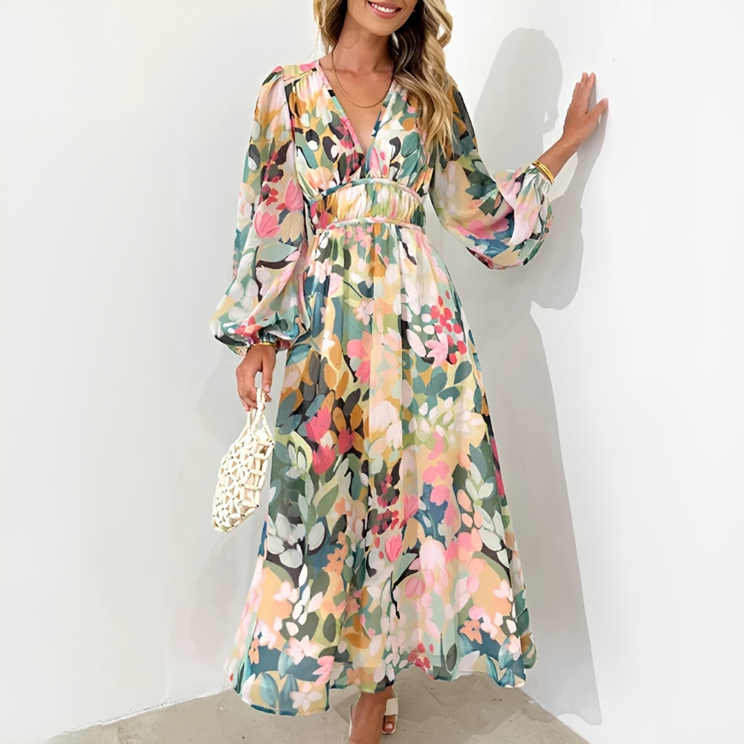 Kiara - Vestido Elegante Con Mangas Largas y Holgado