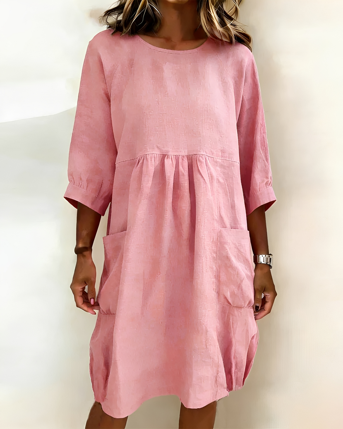 Shadia - Vestido Midi de Corte Amplio Casual