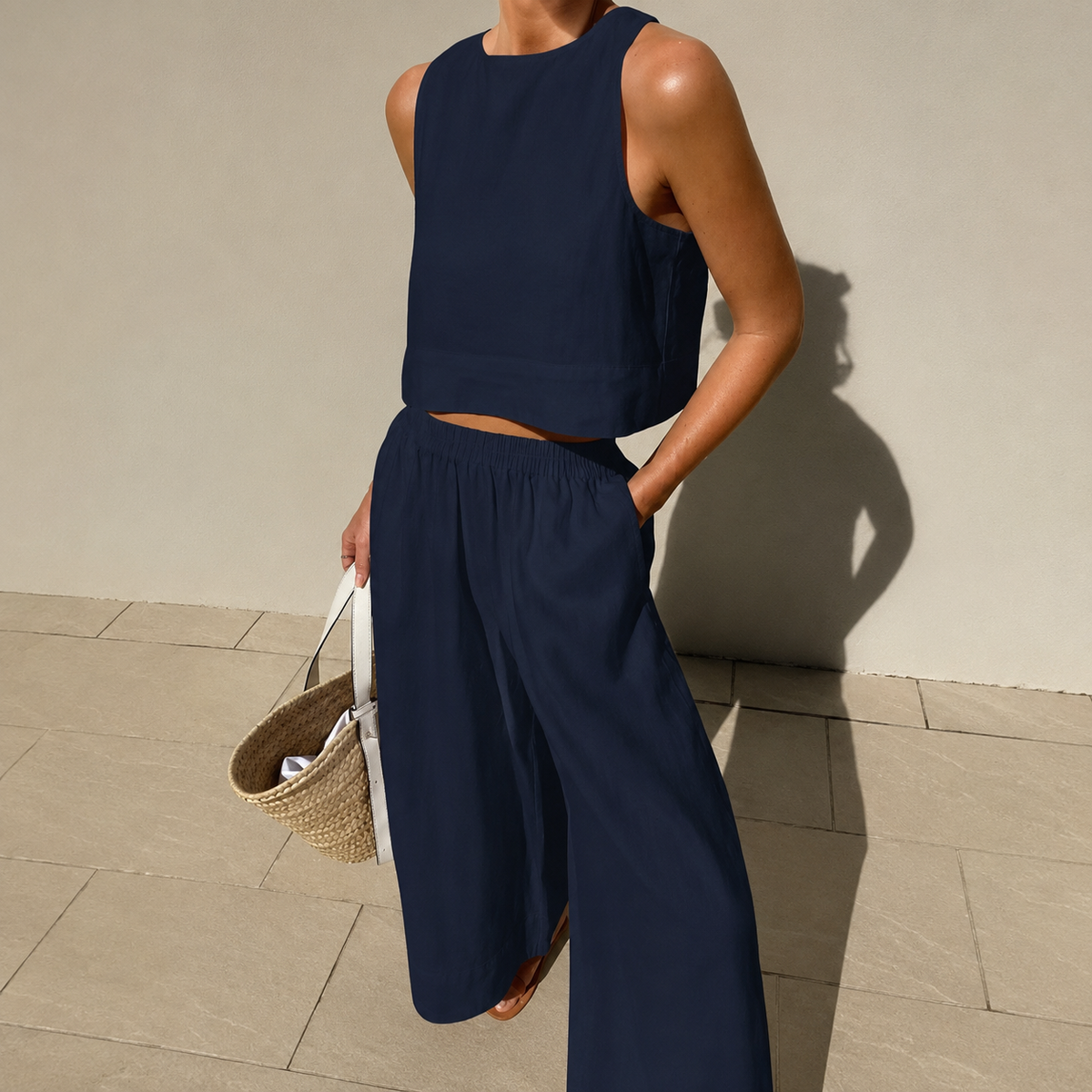 Thelma - Conjunto de Pantalones de Estilo Relajado Casual