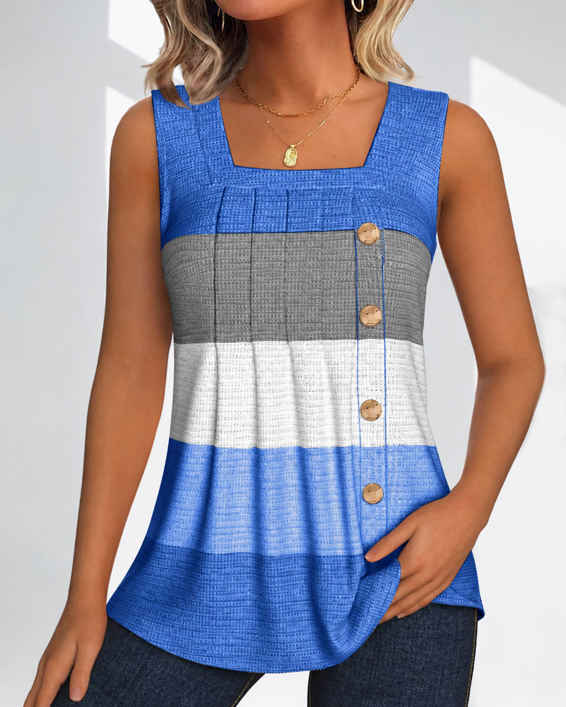 Panbela - Blusas Plisadas a Rayas