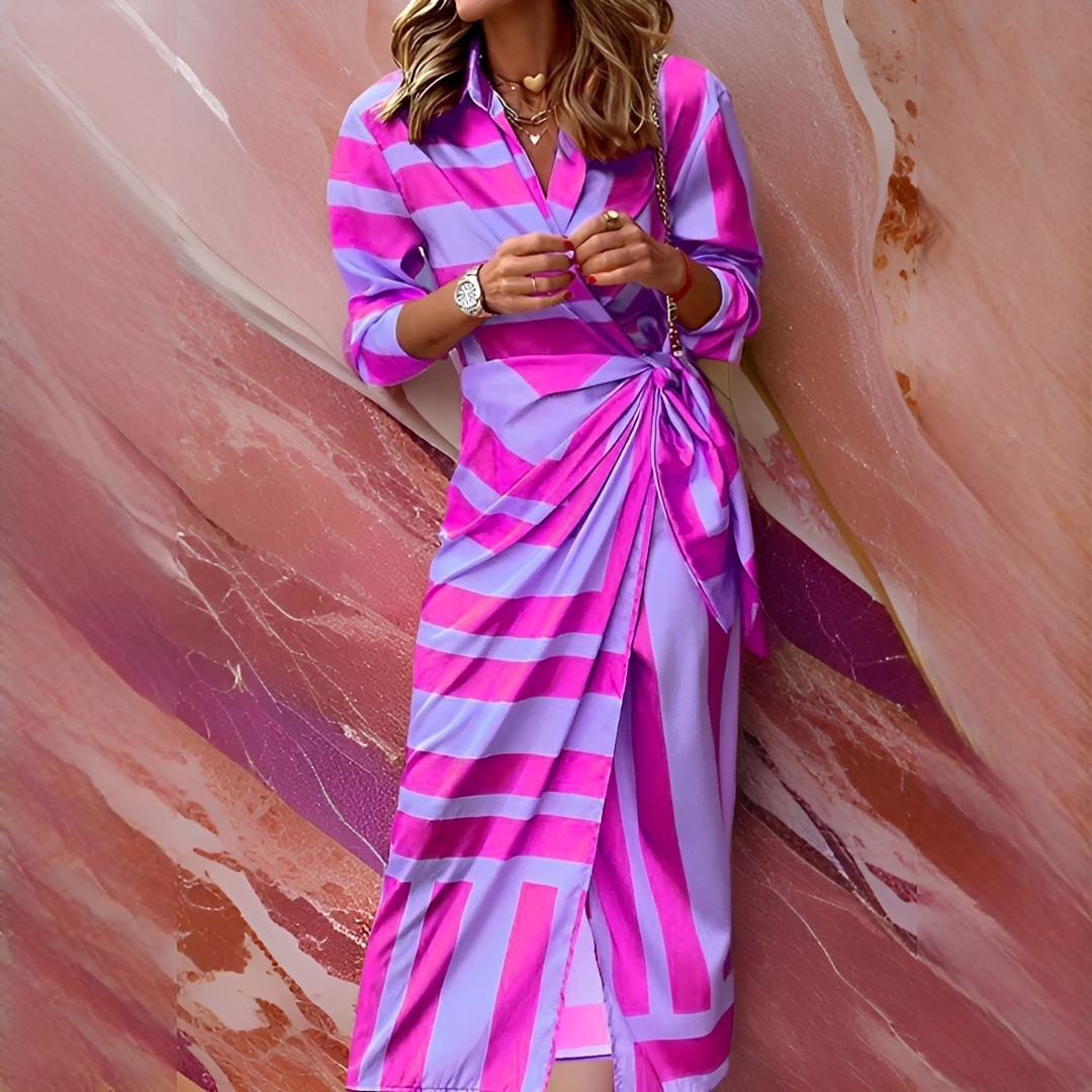 Emily - Vestido Elegante y Estiloso con Rayas