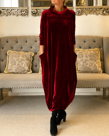 Zalinia - Vestido Elegante con Escote Redondo