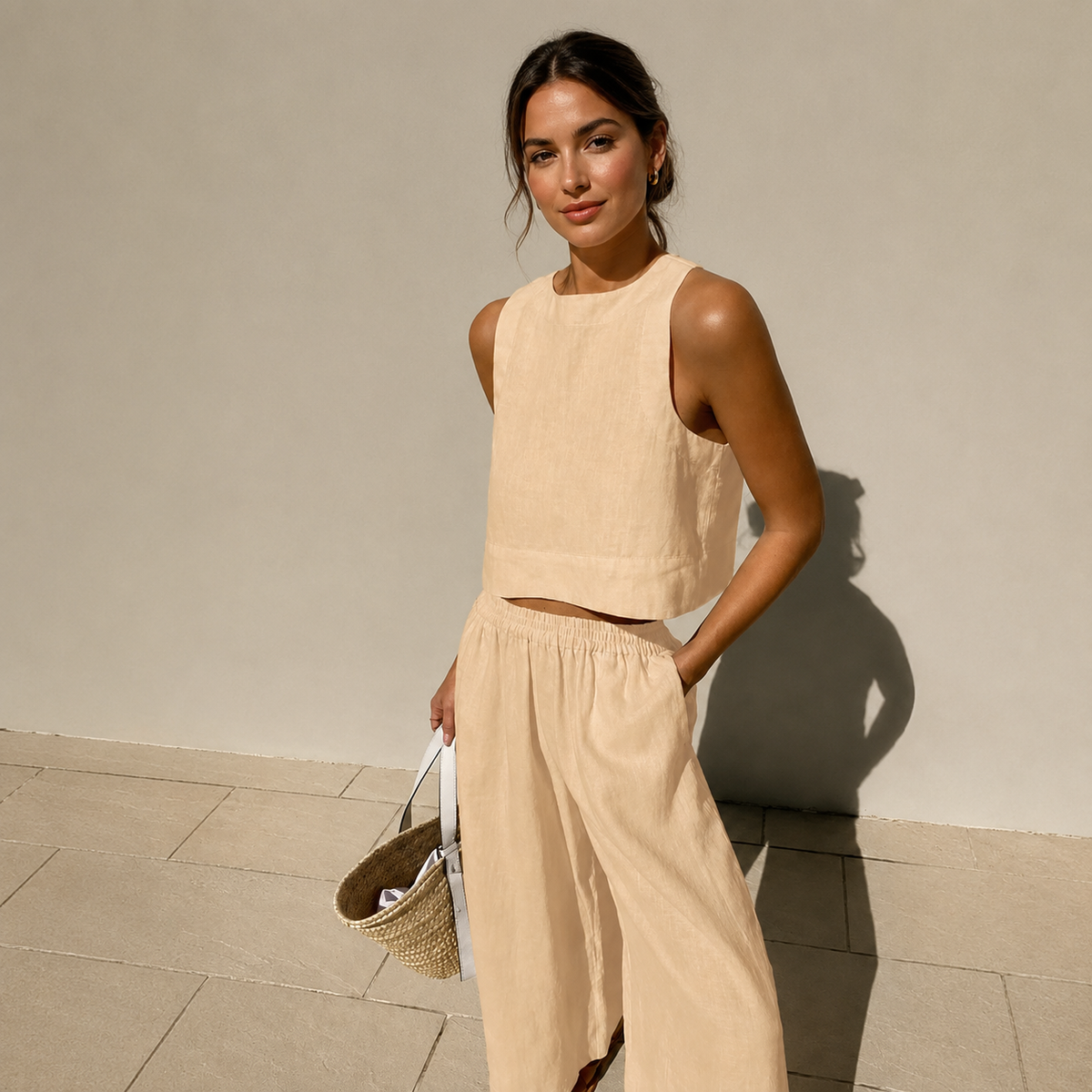 Thelma - Conjunto de Pantalones de Estilo Relajado Casual