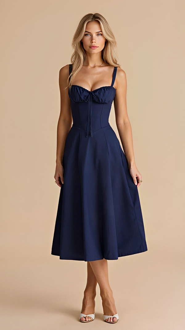 Kiana - Vestido Midi Sofisticado y Elegante con Abertura