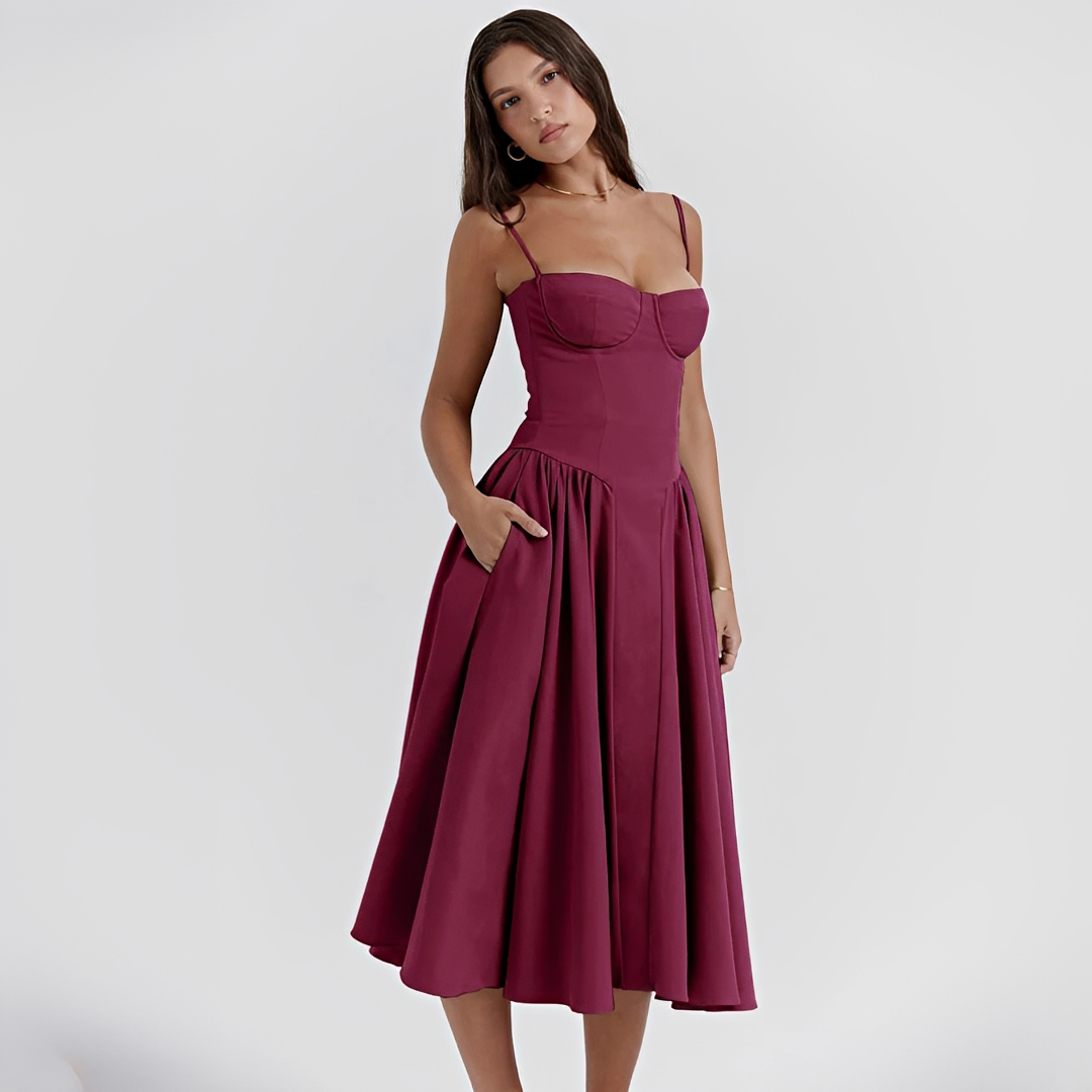 Michaela - Vestido Midi Sofisticado y Chic