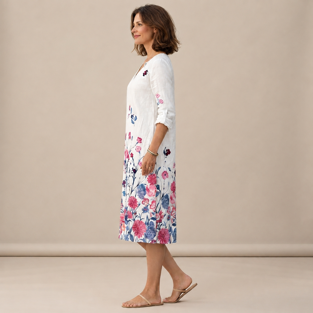Ninna - Vestido Sofisticado y Suelto con Escote en V
