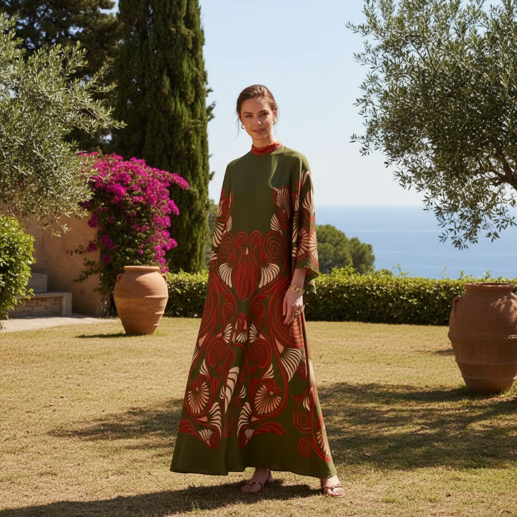 Kymbrea - Vestido Maxi Holgado y Estiloso