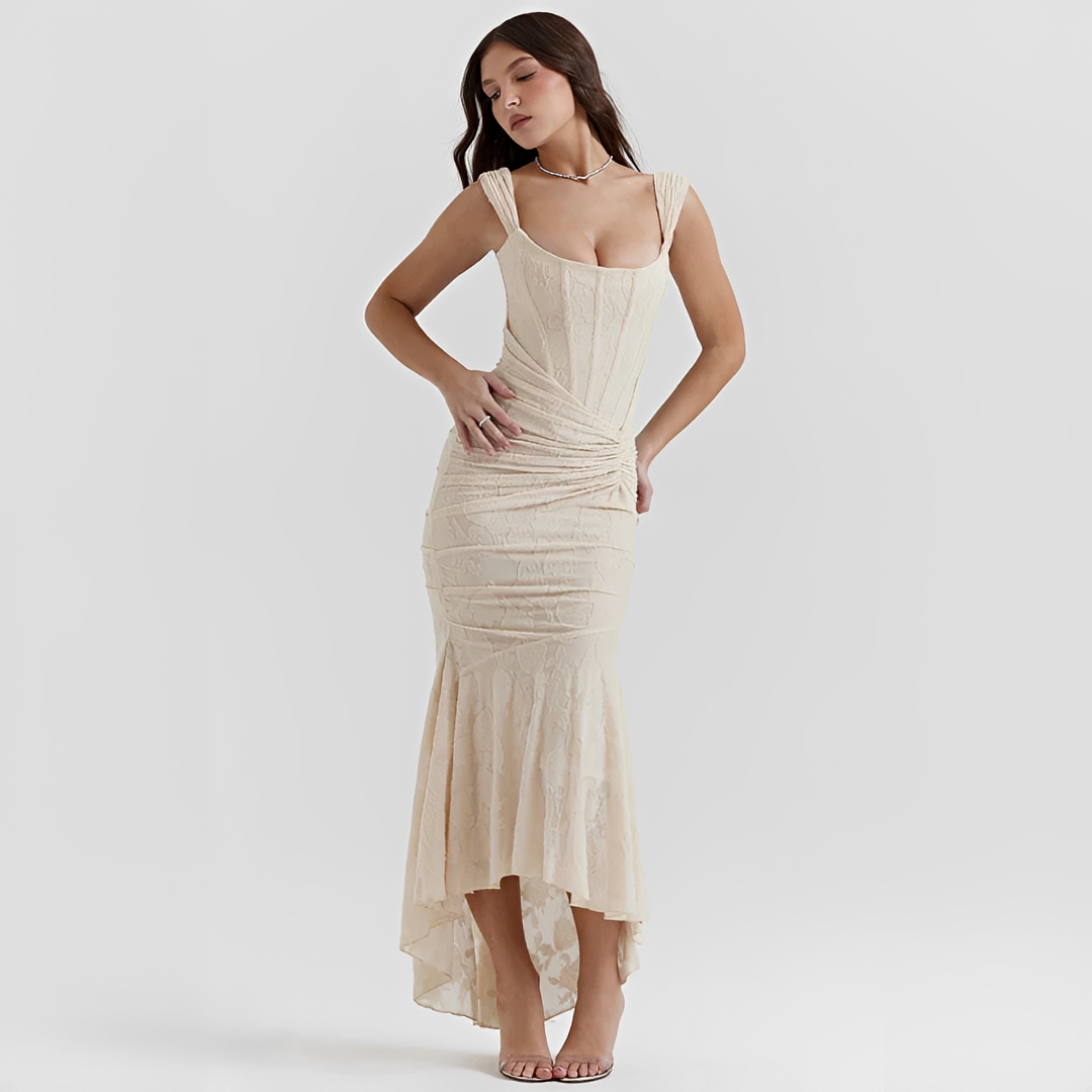 Cynthia - Vestido Sofisticado con Cintura Cruzada Midi