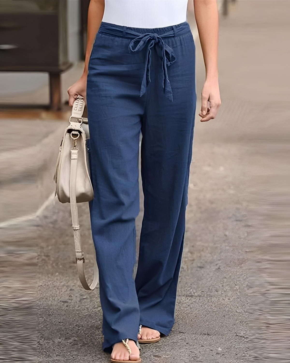 Saniyah - Pantalones con Cintura Ajustable y Cordón