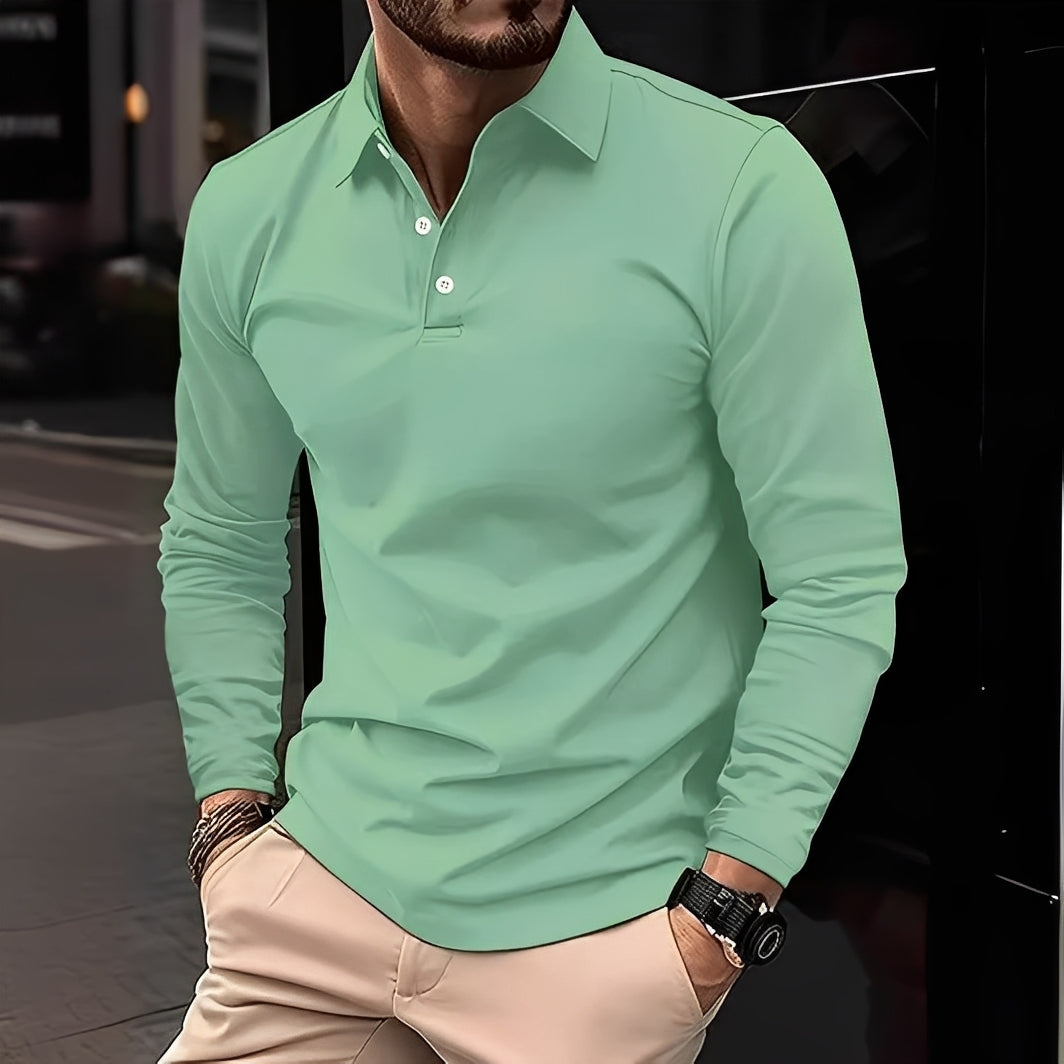 Deacon - Polo de manga larga confortable