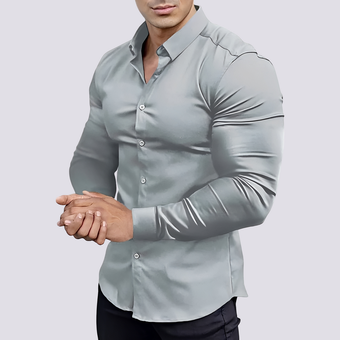 Benson - Camisa Casual de Corte Ajustado