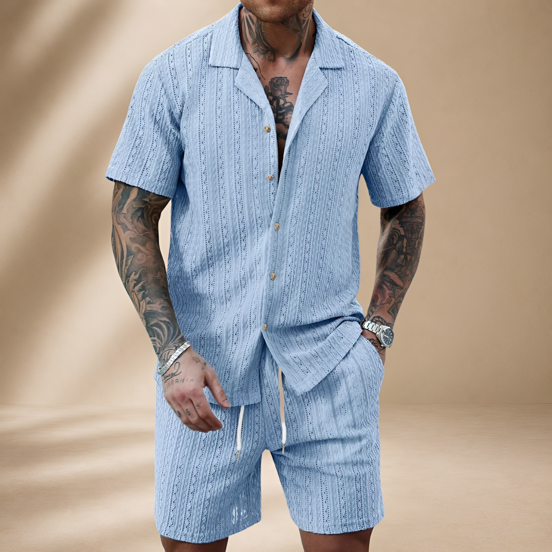 Carter - Conjunto Casual Relajado con Aberturas