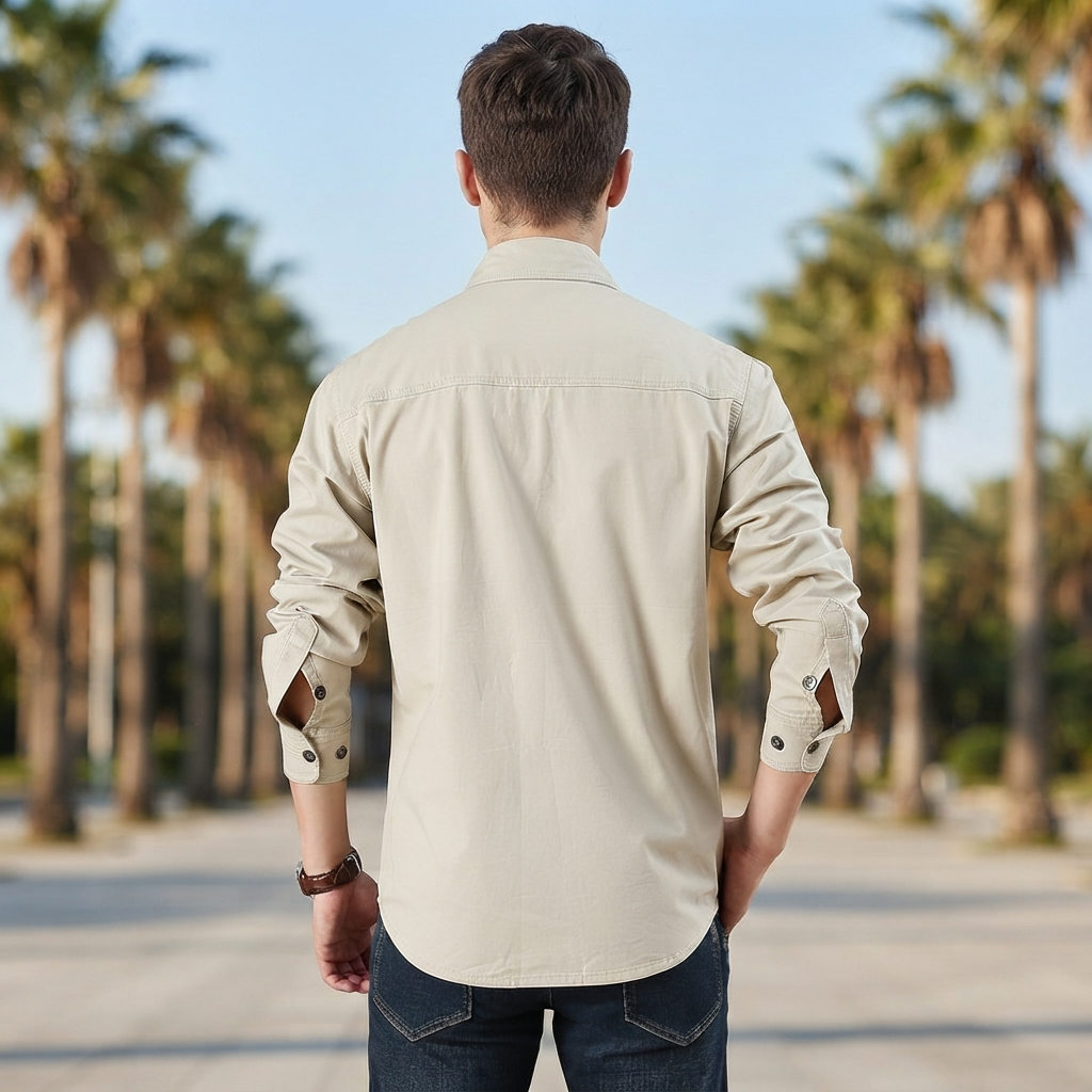 Hayden - Camisa Cargo de Manga Larga con Varios Bolsillos