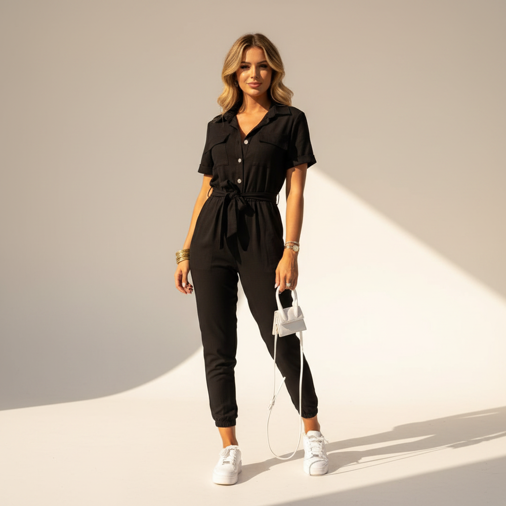Yanna - Enterizo Elegante con Botones