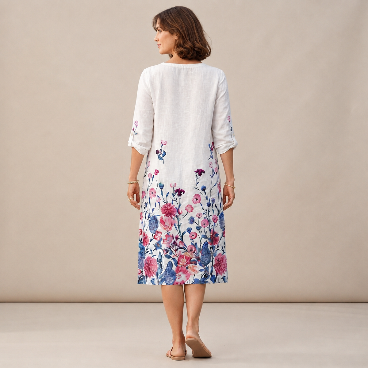 Ninna - Vestido Sofisticado y Suelto con Escote en V