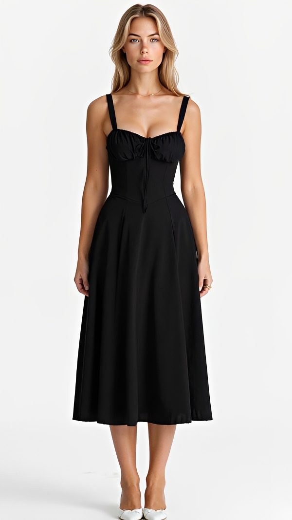 Kiana - Vestido Midi Sofisticado y Elegante con Abertura